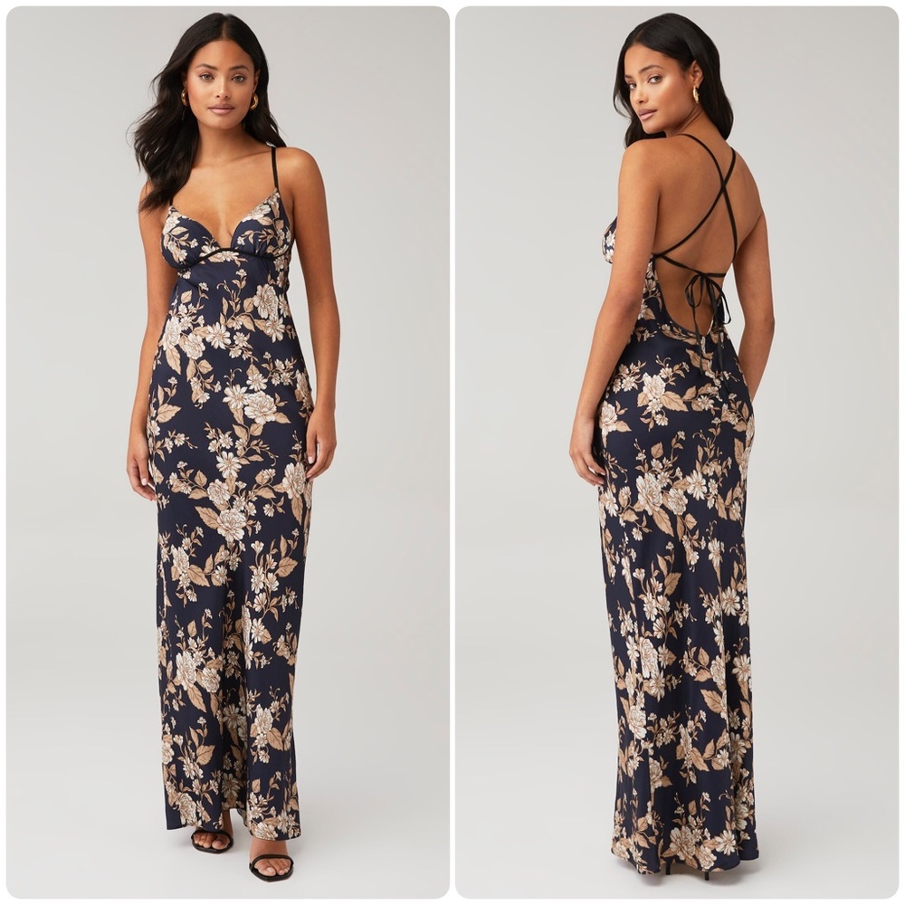 Bec & Bridge Opaline Silk Floral Strap Maxi Dress ⚜️ size 2